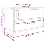 vidaXL Meuble salle de bain lavabo tiroirs chêne sonoma 90x34 5x60 cm