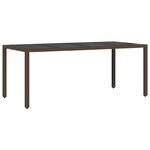 vidaXL Ensemble de salle à manger de jardin 9 pièces en poly rattan brun