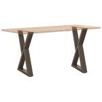 vidaXL Pieds de table à manger 2 pièces Acier naturel 60 x (72-73 3) cm Acier