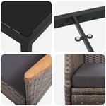 vidaXL Ensemble de salle à manger pour jardin 3 Pièces Gris Poly rotin