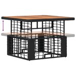 vidaXL Ensemble de salle à manger pour jardin 3 Pièces Noir et gris