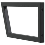 vidaXL Supports d'étagères pour lavabo 2 Pièces noir trapèze acier