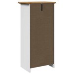 vidaXL Armoire de salle de bain BODO blanc et marron 44x30x90 cm