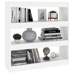 vidaXL Bibliothèque/Séparateur de pièce Blanc 100x30x103 cm