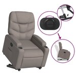 vidaXL Fauteuil inclinable taupe tissu