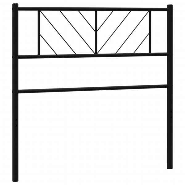 vidaXL Tête de lit métal noir 100 cm