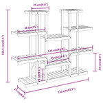 vidaXL Support à fleurs 110x25x110 5 cm bois massif de sapin