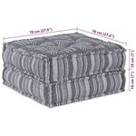 vidaXL Coussin Gris 70 x 70 x 36 cm Polyester