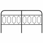 vidaXL Tête de lit de remplacement métal noir 160 cm
