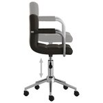 vidaXL Chaise de bureau pivotante Noir Similicuir