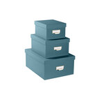 Lot de 3 boîtes de rangement officebyme - exacompta