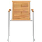 vidaXL Chaises de jardin lot de 4 avec coussins Bois de teck massif