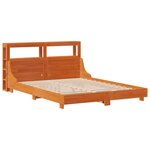 vidaXL Cadre de lit sans matelas cire marron 150x200cm bois pin massif