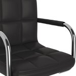 vidaXL Chaises pivotantes à manger lot de 4 noir similicuir