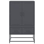 vidaXL Buffet haut anthracite 68x39x111 5 cm acier laminé à froid