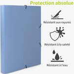 ACROPAQ 8 x Chemises à Élastiques et à 3 Rabats A4- Jusqu'à 200 pages  Dos 3 cm- Chemises cartonnées  Range Document- 245x325x30 mm
