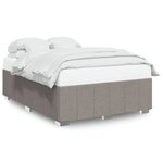vidaXL Cadre de lit sans matelas taupe 140x200 cm tissu