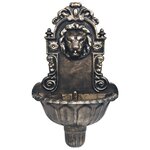 vidaXL Fontaine murale Design de tête de lion Bronze