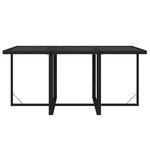 vidaXL Mobilier à dîner de jardin et coussins 7Pièces Résine tressée Noir