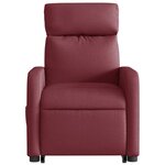 vidaXL Fauteuil inclinable électrique rouge bordeaux tissu