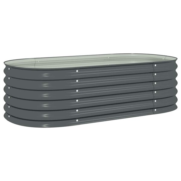 vidaXL Lit surélevé de jardin 160x80x44 cm Acier galvanisé Gris