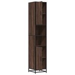 vidaXL Armoire de salle de bain chêne marron bois d'ingénierie métal