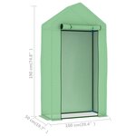 vidaXL Serre avec cadre en acier 0 5 m² 1x0 5x1 9 m