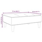 vidaXL Repose-pied jaune 77x55x31 cm velours