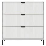 vidaXL Buffet avec tiroir Blanc 79 5 x 33 x 82 cm Bois d'ingénierie