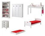 Ensemble meubles Amori lit gigogne avec grande armoire