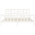 vidaXL Cadre de lit sans matelas blanc bois massif de pin
