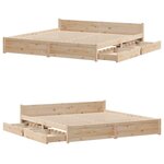 vidaXL Cadre de lit sans matelas 160x200 cm bois massif de pin