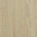 vidaXL Table d'appoint avec roues chêne sonoma bois d'ingénierie