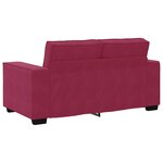 vidaXL Ensemble de canapés 3 Pièces avec coussins Rouge bordeaux Velours