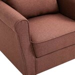 vidaXL Fauteuil marron tissu