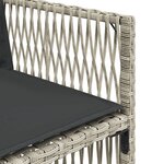 vidaXL Ensemble à manger de jardin et coussins 15 Pièces gris clair rotin
