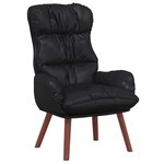 vidaXL fauteuil Noir 69 x 74 x 93 cm Simili cuir
