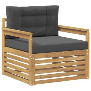 vidaXL Canapé d’extérieur Polyester Blanc et anthracite