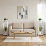 vidaXL Support de Plante 2 pc Blanc 30 x 30 x 100 cm Bois d’ingénierie