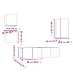 vidaXL Ensemble de meubles TV 5 Pièces Sonoma gris Bois d'ingénierie