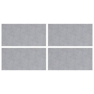 vidaXL Plaques en Aluminium - Paquet de 4  Antidérapantes  50x25 cm