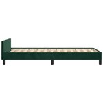 vidaXL Cadre de lit sans matelas vert foncé 100x200 cm velours