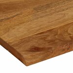 vidaXL Dessus de table 90x80x2 5 cm bord vivant bois massif manguier