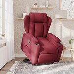vidaXL Fauteuil inclinable rouge bordeaux tissu