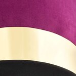 vidaXL Tabouret Violet et doré Velours 28 x 36 cm