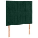 vidaXL Tête de lit à LED Vert foncé 90x5x118/128 cm Velours