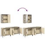 vidaXL Ensemble d'armoires de salle de bain 3 Pièces chêne sonoma