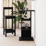 vidaXL Table de Bar avec Rangement Chêne Noir 60x60x102 cm Bois d'Ingénierie