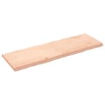 vidaXL Dessus de table bois massif non traité bordure assortie