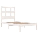 vidaXL Cadre de lit Blanc Bois de pin massif 90x200 cm